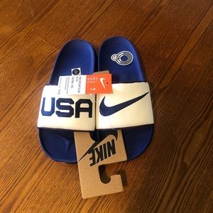Nike Mens OffCourt Slides SE USA Blue White New